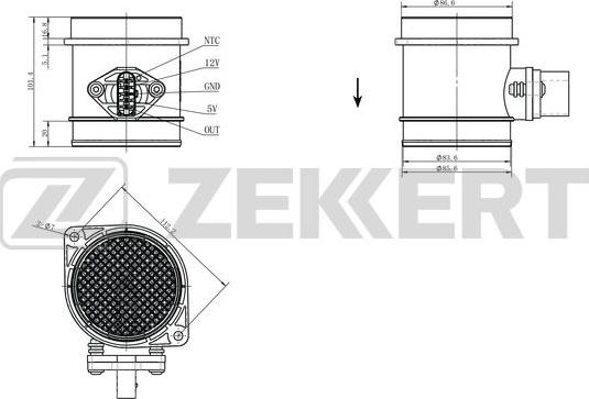 Zekkert SE-1066 - Датчик, давление во впускной трубе unicars.by