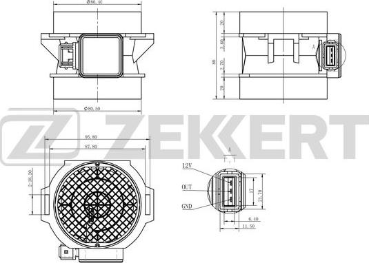 Zekkert SE-2001 - Датчик потока, массы воздуха unicars.by