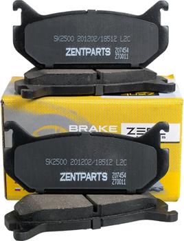 ZENTPARTS Z07454 - Тормозные колодки, дисковые, комплект unicars.by