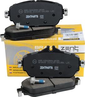 ZENTPARTS Z07463 - Тормозные колодки, дисковые, комплект unicars.by