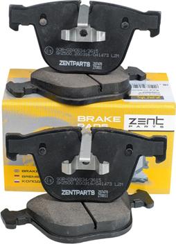 ZENTPARTS Z07470 - Тормозные колодки, дисковые, комплект unicars.by