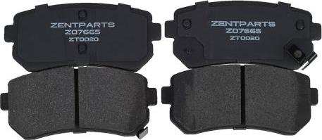 ZENTPARTS Z07665 - Тормозные колодки, дисковые, комплект unicars.by