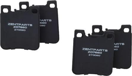 ZENTPARTS Z07660 - Тормозные колодки, дисковые, комплект unicars.by