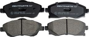 ZENTPARTS Z07399 - Тормозные колодки, дисковые, комплект unicars.by