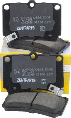 ZENTPARTS Z07393 - Тормозные колодки, дисковые, комплект unicars.by