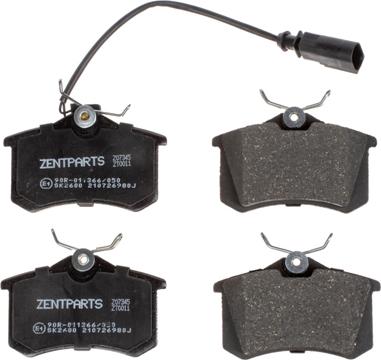 ZENTPARTS Z07345 - Тормозные колодки, дисковые, комплект unicars.by