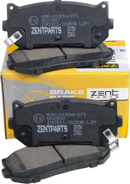 ZENTPARTS Z07359 - Тормозные колодки, дисковые, комплект unicars.by