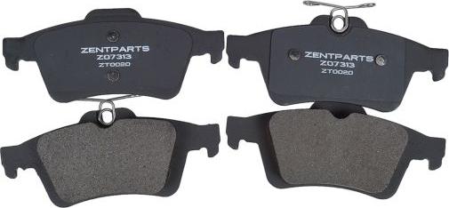 ZENTPARTS Z07313 - Тормозные колодки, дисковые, комплект unicars.by