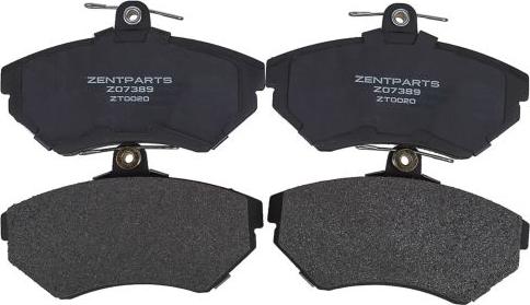 ZENTPARTS Z07389 - Тормозные колодки, дисковые, комплект unicars.by