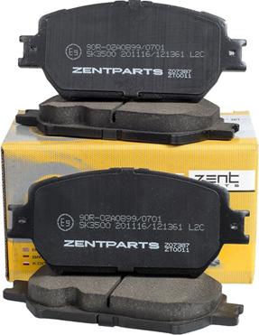 ZENTPARTS Z07387 - Тормозные колодки, дисковые, комплект unicars.by