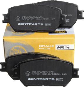 ZENTPARTS Z07387 - Тормозные колодки, дисковые, комплект unicars.by