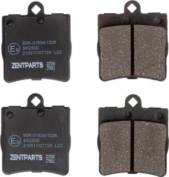 ZENTPARTS Z07330 - Тормозные колодки, дисковые, комплект unicars.by