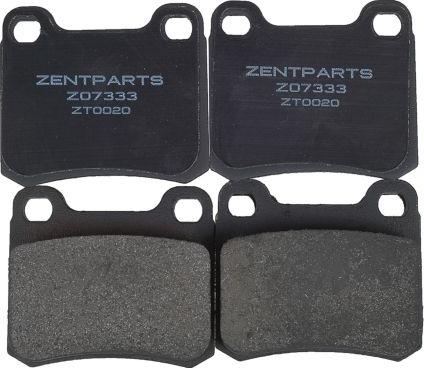 ZENTPARTS Z07333 - Тормозные колодки, дисковые, комплект unicars.by