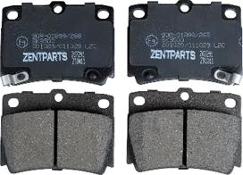 ZENTPARTS Z07291 - Тормозные колодки, дисковые, комплект unicars.by