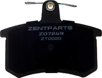 ZENTPARTS Z07249 - Тормозные колодки, дисковые, комплект unicars.by