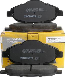 ZENTPARTS Z07265 - Тормозные колодки, дисковые, комплект unicars.by