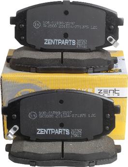 ZENTPARTS Z07262 - Тормозные колодки, дисковые, комплект unicars.by