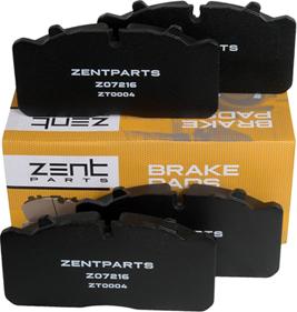 ZENTPARTS Z07216 - Тормозные колодки, дисковые, комплект unicars.by