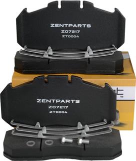 ZENTPARTS Z07217 - Тормозные колодки, дисковые, комплект unicars.by