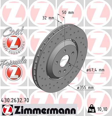 Zimmermann 430.2632.70 - Тормозной диск unicars.by