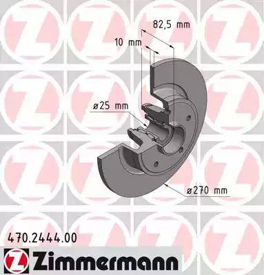 Zimmermann 470.2444.00 - Тормозной диск unicars.by