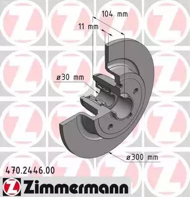 Zimmermann 470.2446.00 - Тормозной диск unicars.by