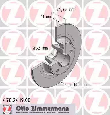 Zimmermann 470.2419.00 - Тормозной диск unicars.by