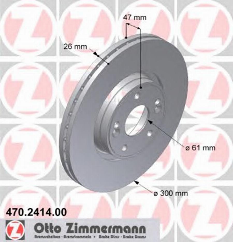 Zimmermann 470 2414 00 - Тормозной диск unicars.by