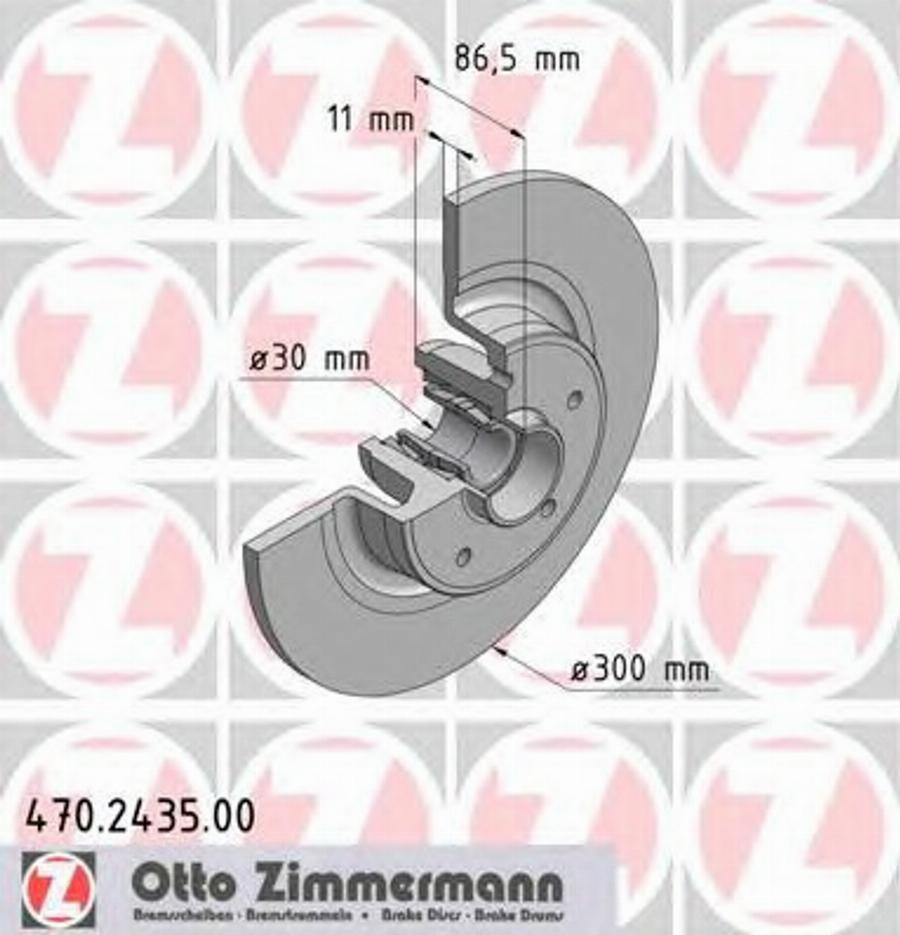 Zimmermann 470243500 - Тормозной диск unicars.by