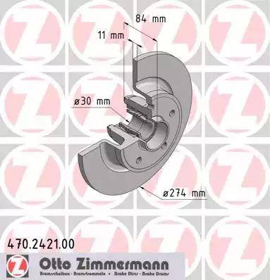 Zimmermann 470.2421.00 - Тормозной диск unicars.by