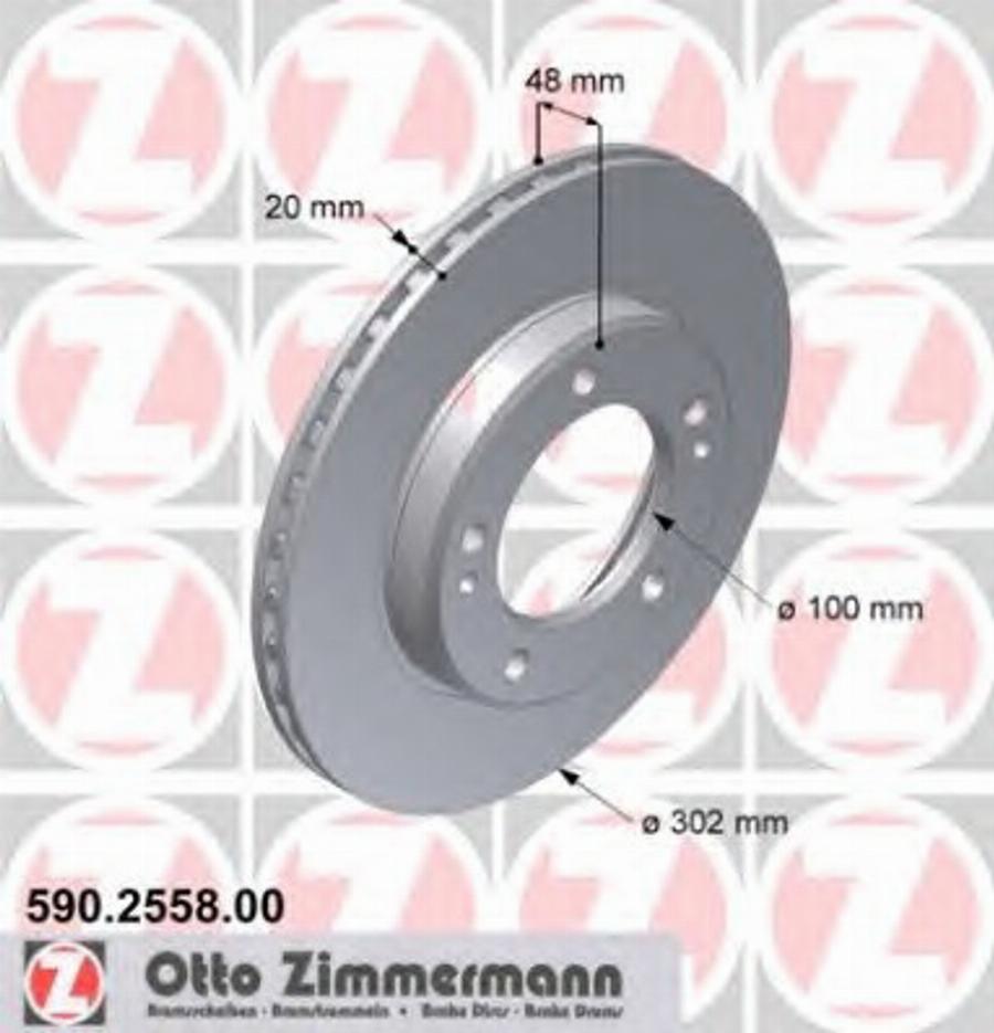 Zimmermann 590255800 - Тормозной диск unicars.by