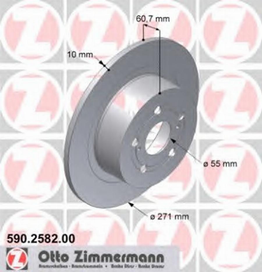 Zimmermann 590.2582.00 - Тормозной диск unicars.by