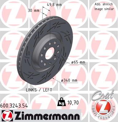 Zimmermann 600.3243.54 - Тормозной диск unicars.by