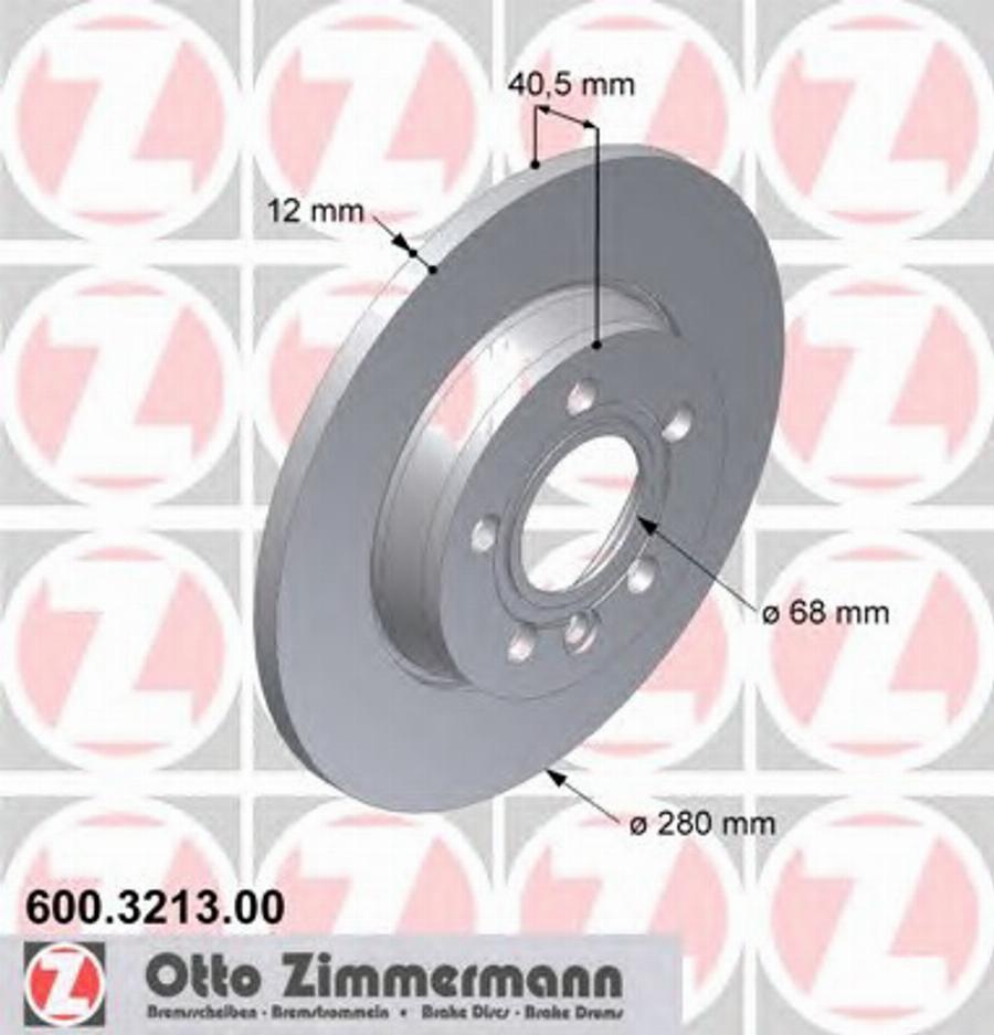 Zimmermann 600 3213 00 - Тормозной диск unicars.by