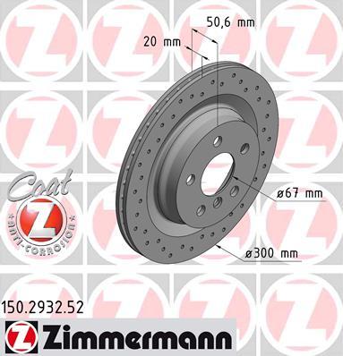 Zimmermann 150.2932.52 - Тормозной диск unicars.by