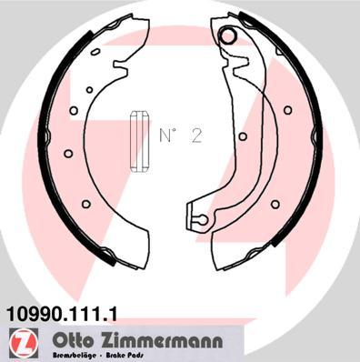 Zimmermann 10990.111.1 - Комплект тормозных колодок, барабанные unicars.by