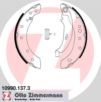 Zimmermann 10990.137.3 - Комплект тормозов, ручник, парковка unicars.by