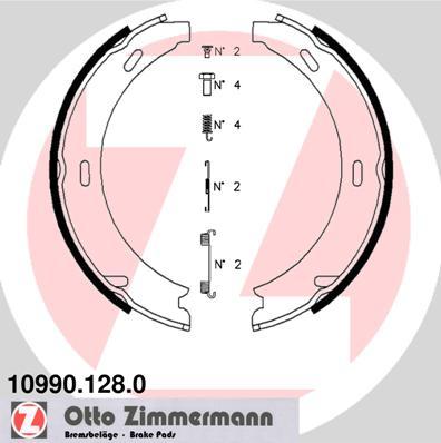 Zimmermann 10990.128.0 - Комплект тормозов, ручник, парковка unicars.by