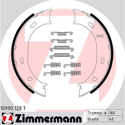 Zimmermann 10990.128.7 - Комплект тормозов, ручник, парковка unicars.by