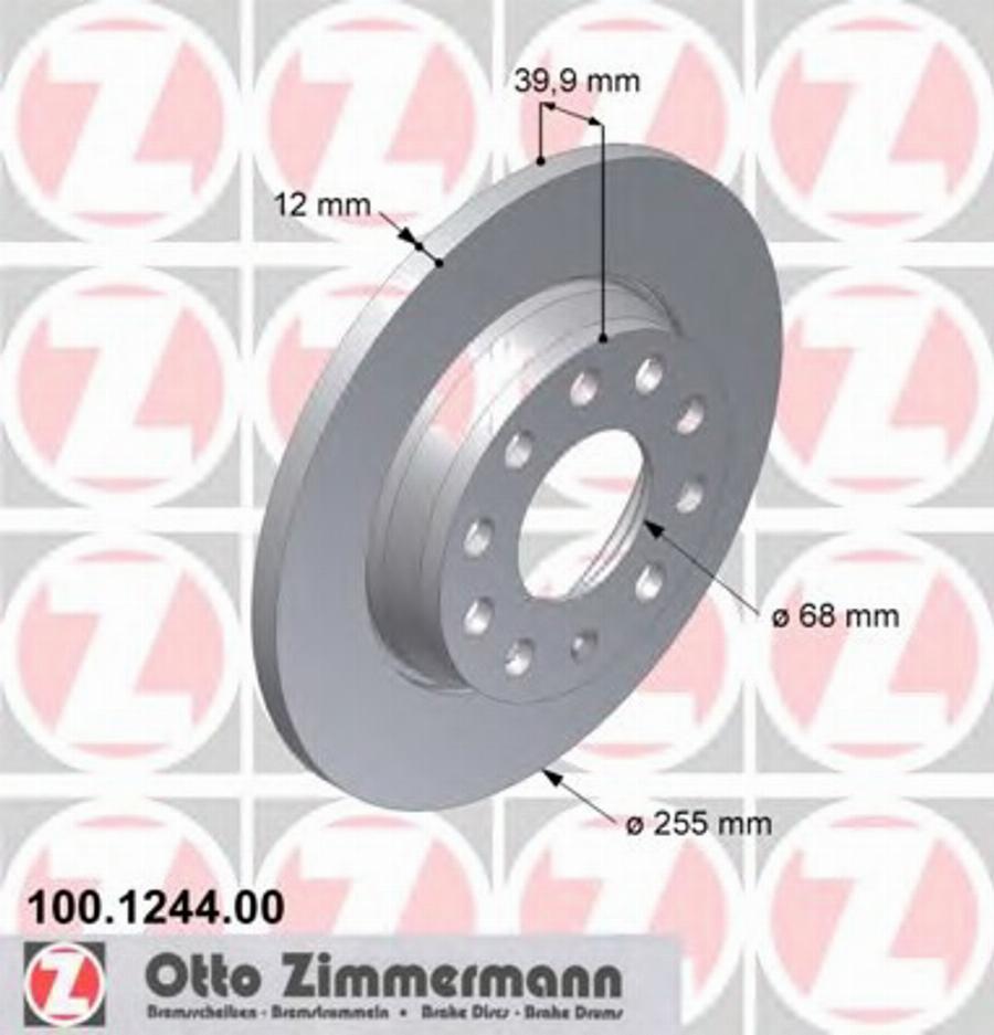 Zimmermann 100 1244 00 - Тормозной диск unicars.by