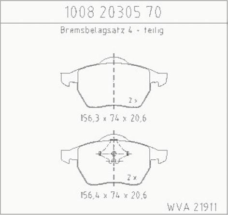 Zimmermann 10082030570 - Тормозные колодки, дисковые, комплект unicars.by