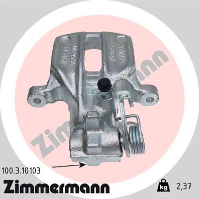 Zimmermann 100.3.10103 - Тормозной суппорт unicars.by