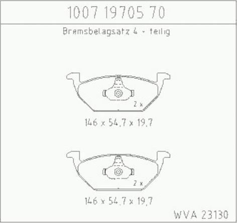 Zimmermann 10071970570 - Тормозные колодки, дисковые, комплект unicars.by