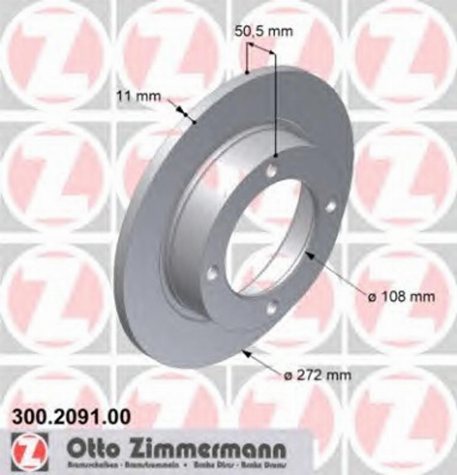 Zimmermann 300.2091.00 - Тормозной диск unicars.by