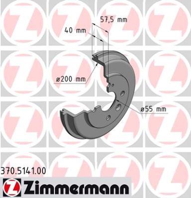 Zimmermann 370.5141.00 - Тормозной барабан unicars.by