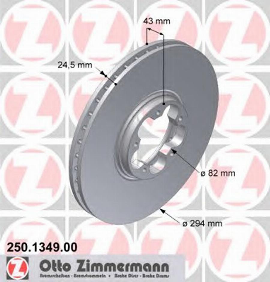 Zimmermann 250 1349 00 - Тормозной диск unicars.by