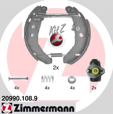 Zimmermann 20990.108.9 - Комплект тормозных колодок, барабанные unicars.by