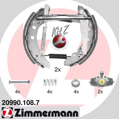 Zimmermann 20990.108.7 - Комплект тормозных колодок, барабанные unicars.by