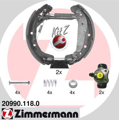 Zimmermann 20990.118.0 - Комплект тормозных колодок, барабанные unicars.by