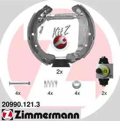 Zimmermann 20990.121.3 - Комплект тормозных колодок, барабанные unicars.by